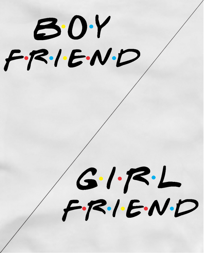 Marškinėliai Poroms Boyfriend Girlfriend